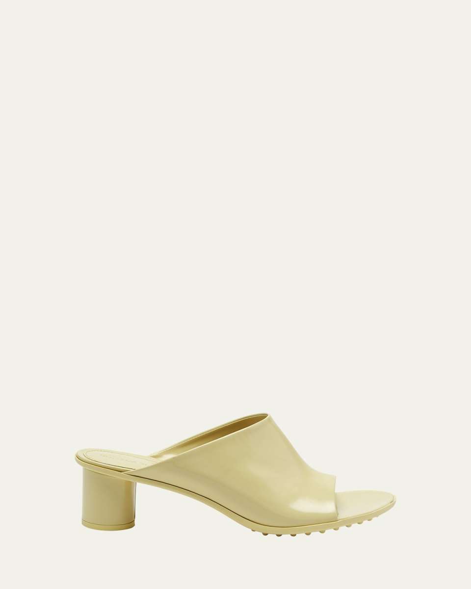 Atomic Leather Cylinder-Heel Mules
